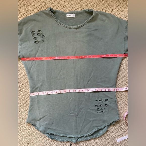 Vitaly Distressed Cotton Sweater Sz M - Picture 10 of 10